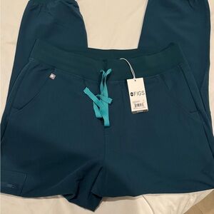 Figs Caribbean Blue High Waisted Zamora Joggers